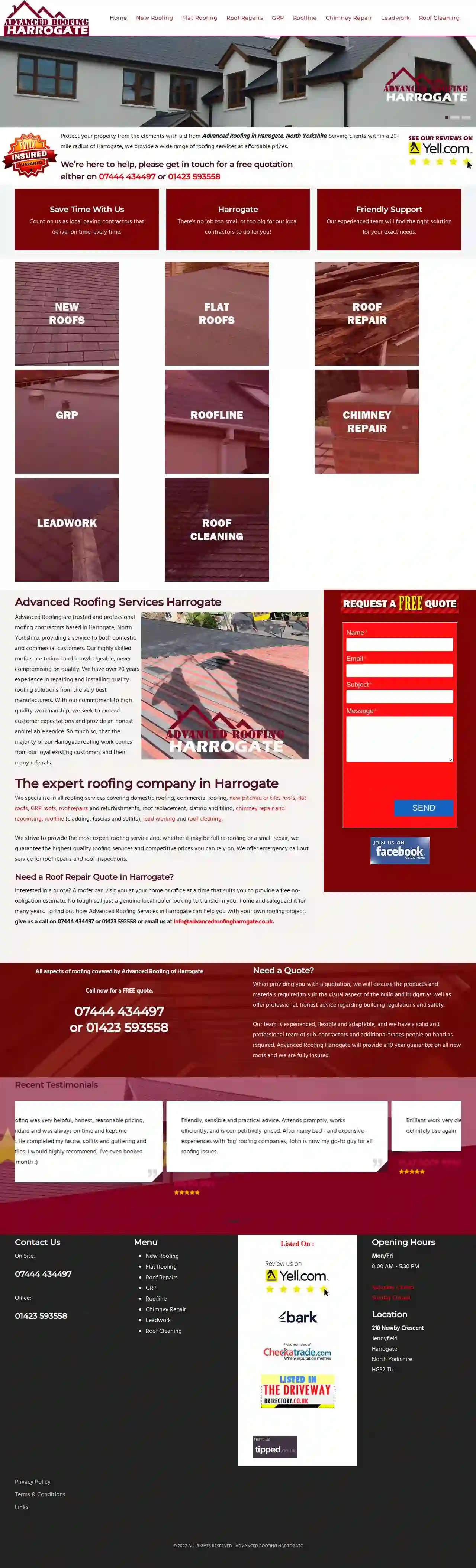 Advanced Roofing Harrogate - New Roof Installation & Roof Repairs