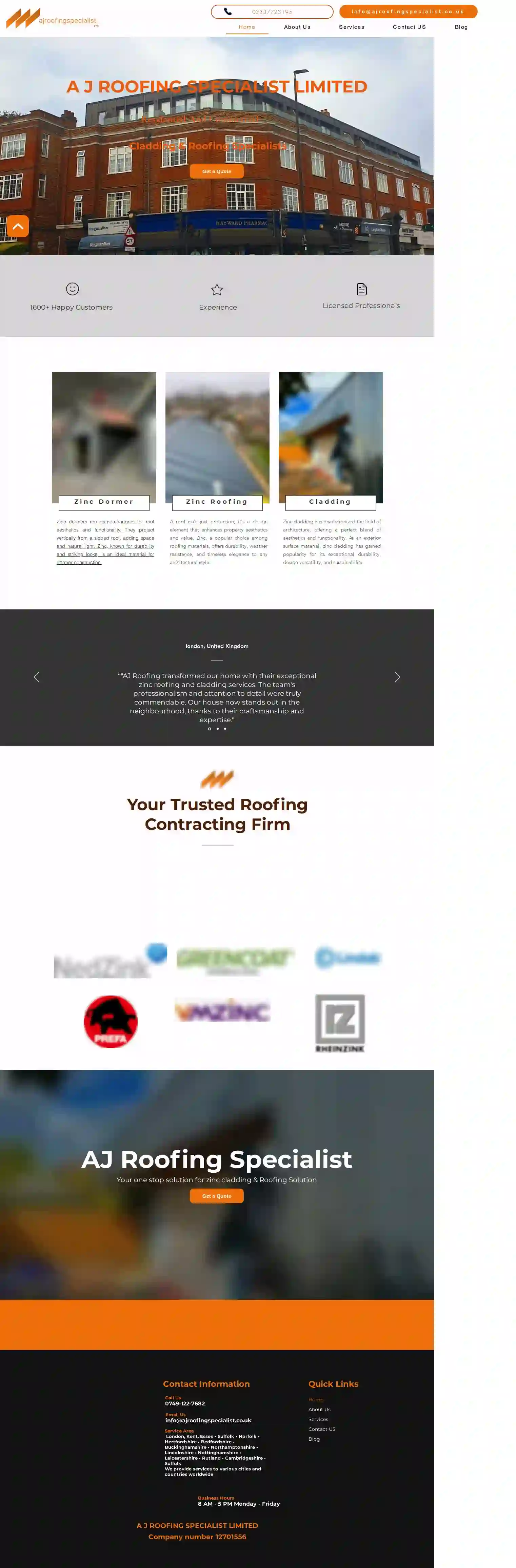 A J roofing specialist ltd