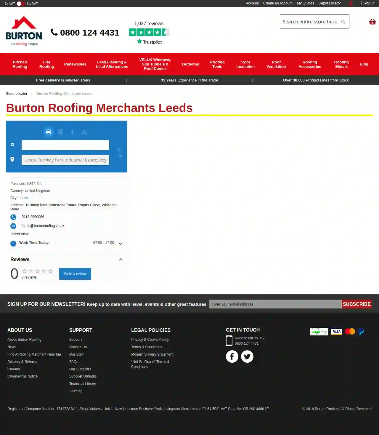 Burton Roofing Merchants - Leeds