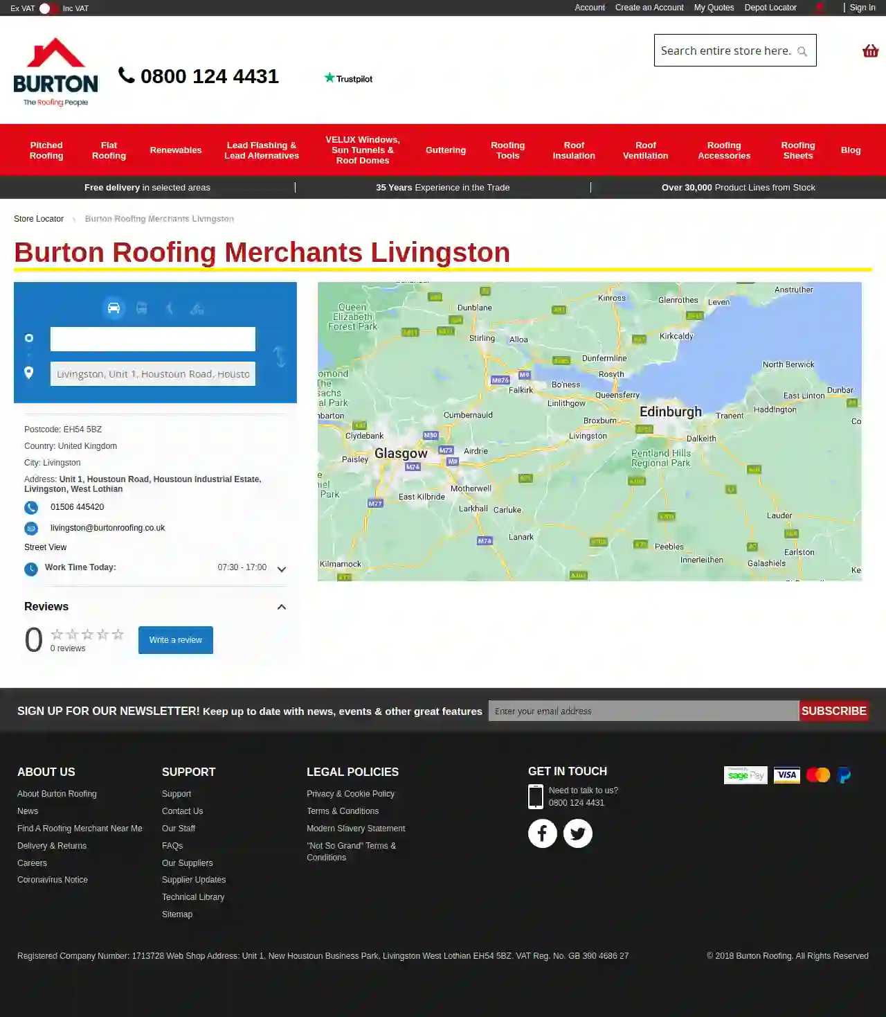 Burton Roofing Merchants - Livingston