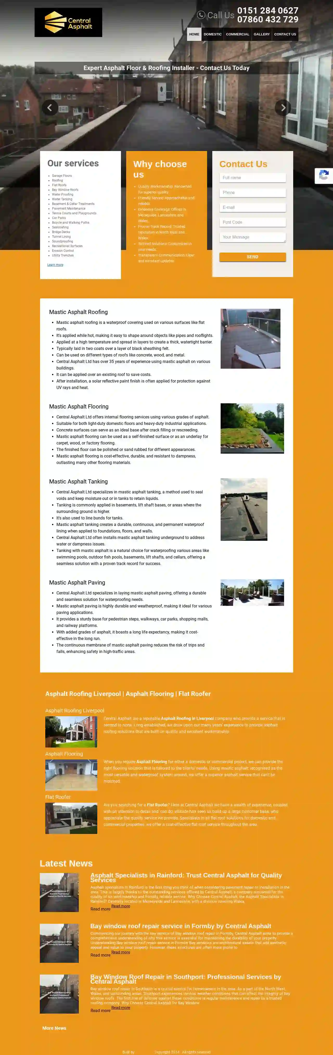 Central Asphalt | Asphalt Roofing | Liverpool