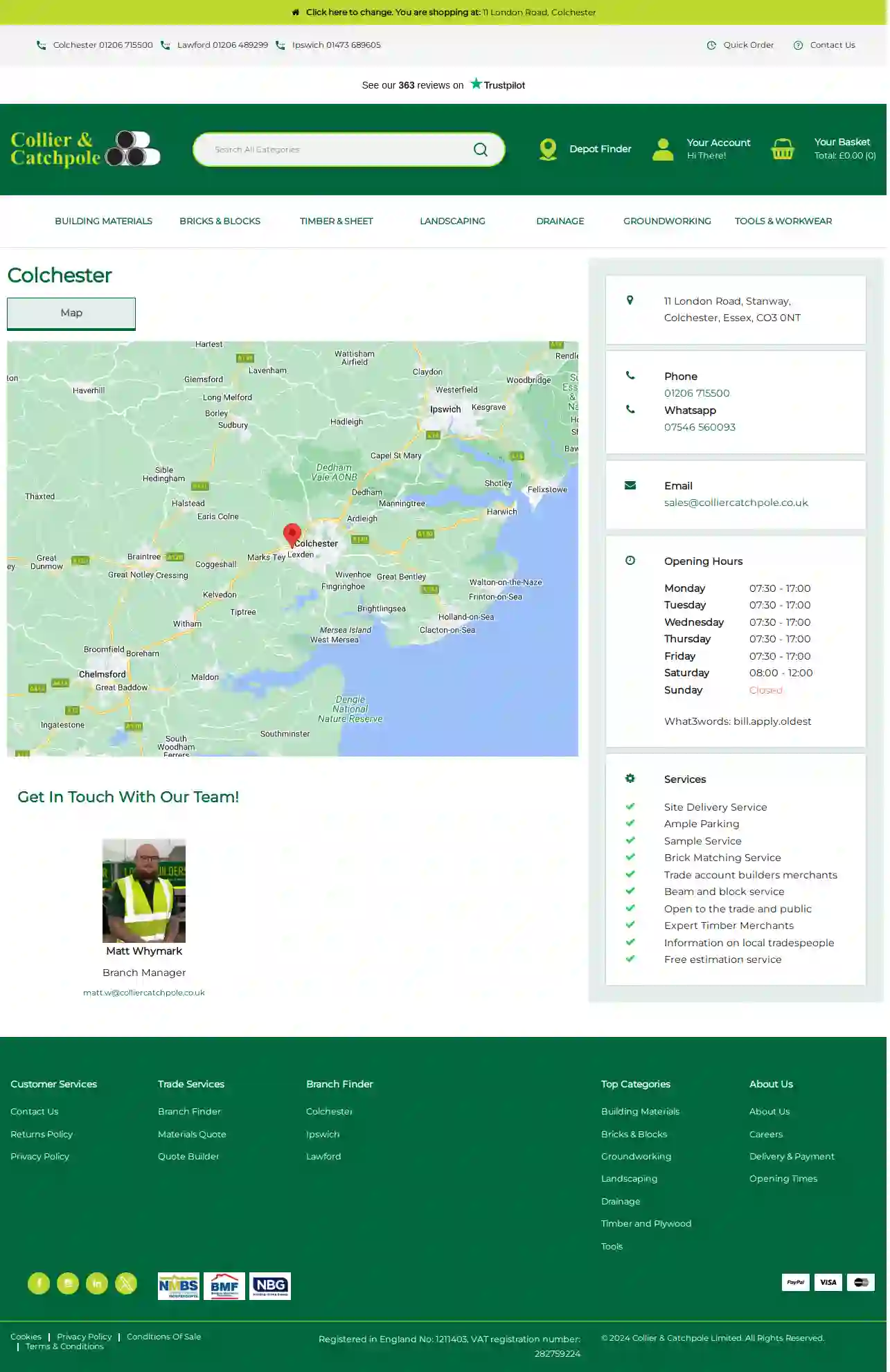 Collier & Catchpole Builders Merchants Colchester