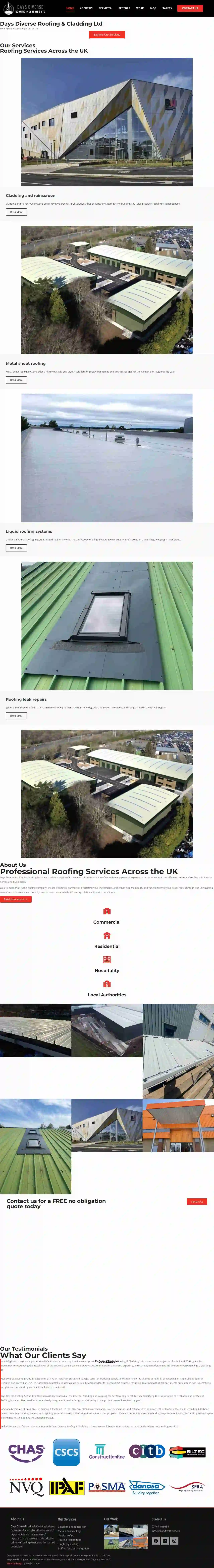 Days Diverse Roofing & Cladding Ltd