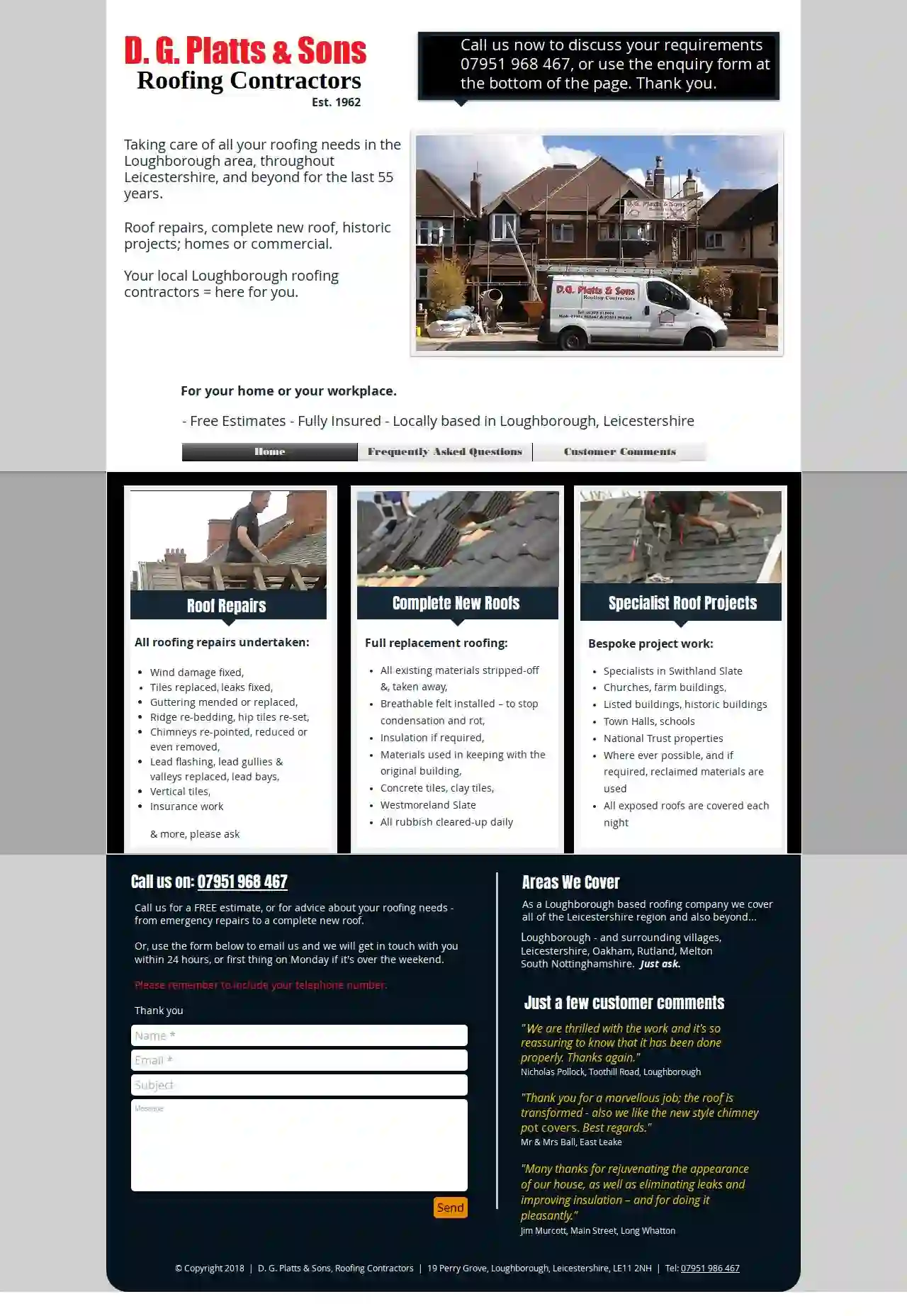 DG Platts & Sons Roofing Contractors