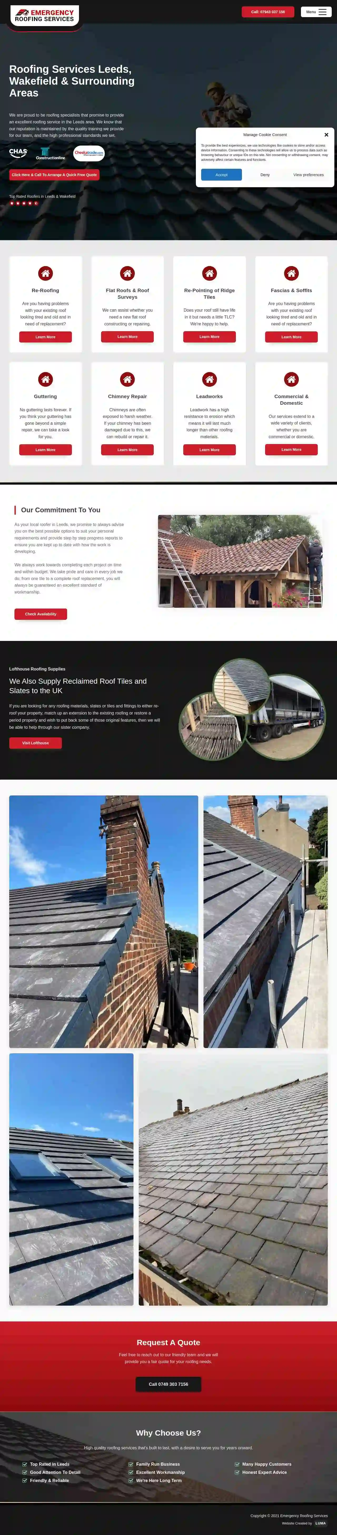 Emergency Roofing Services Leeds