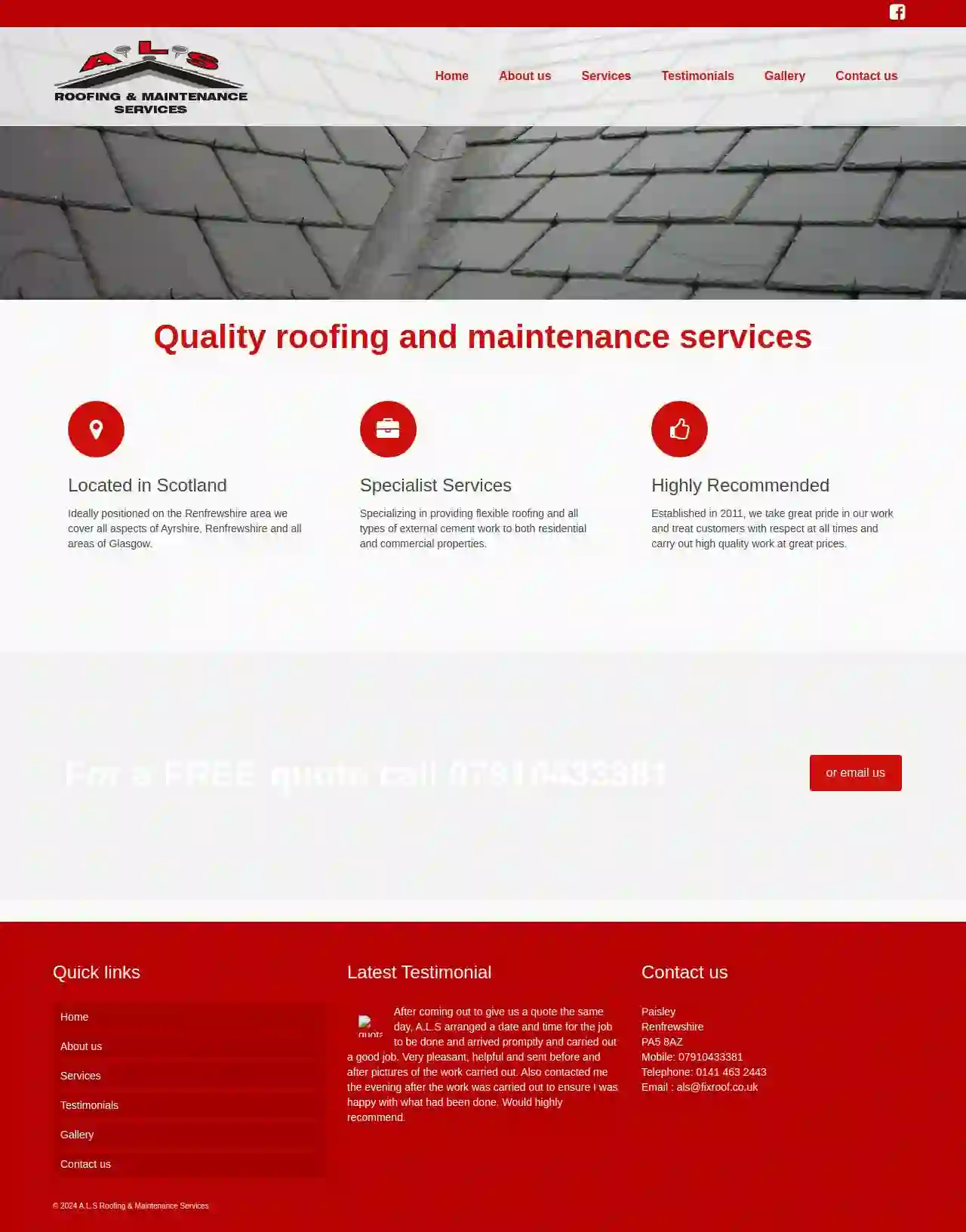 A L S Roofing & Maintenance Services