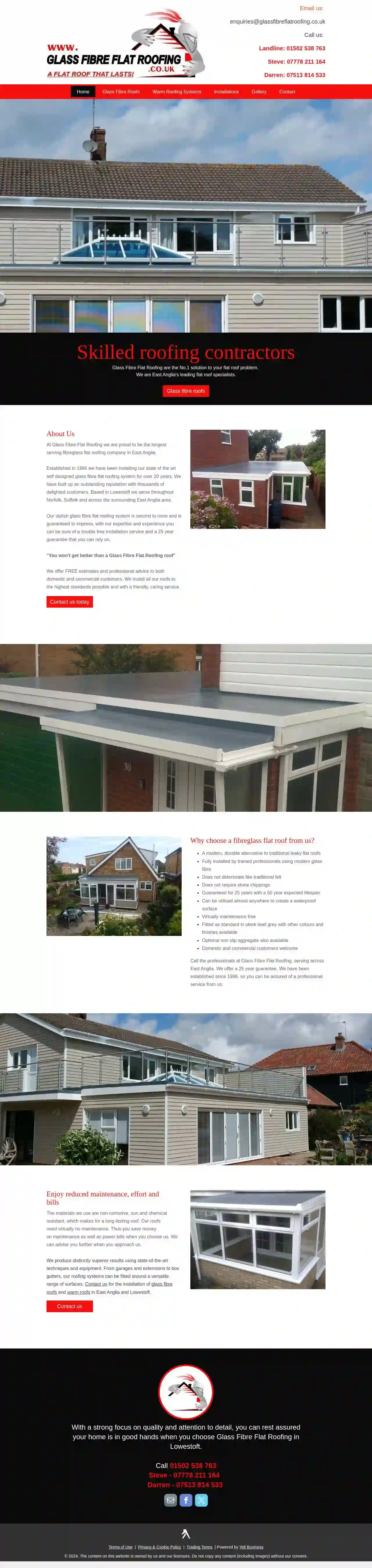 Glass Fibre Flat Roofing