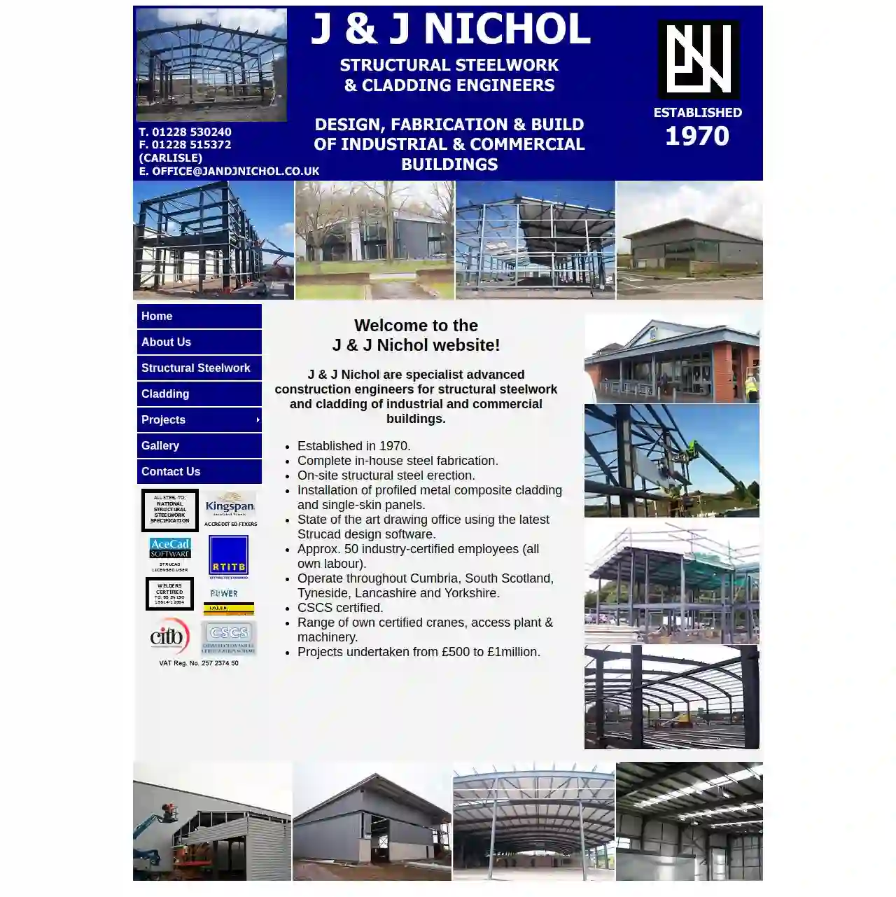 J and J Nichol Ltd Structural Steelwork