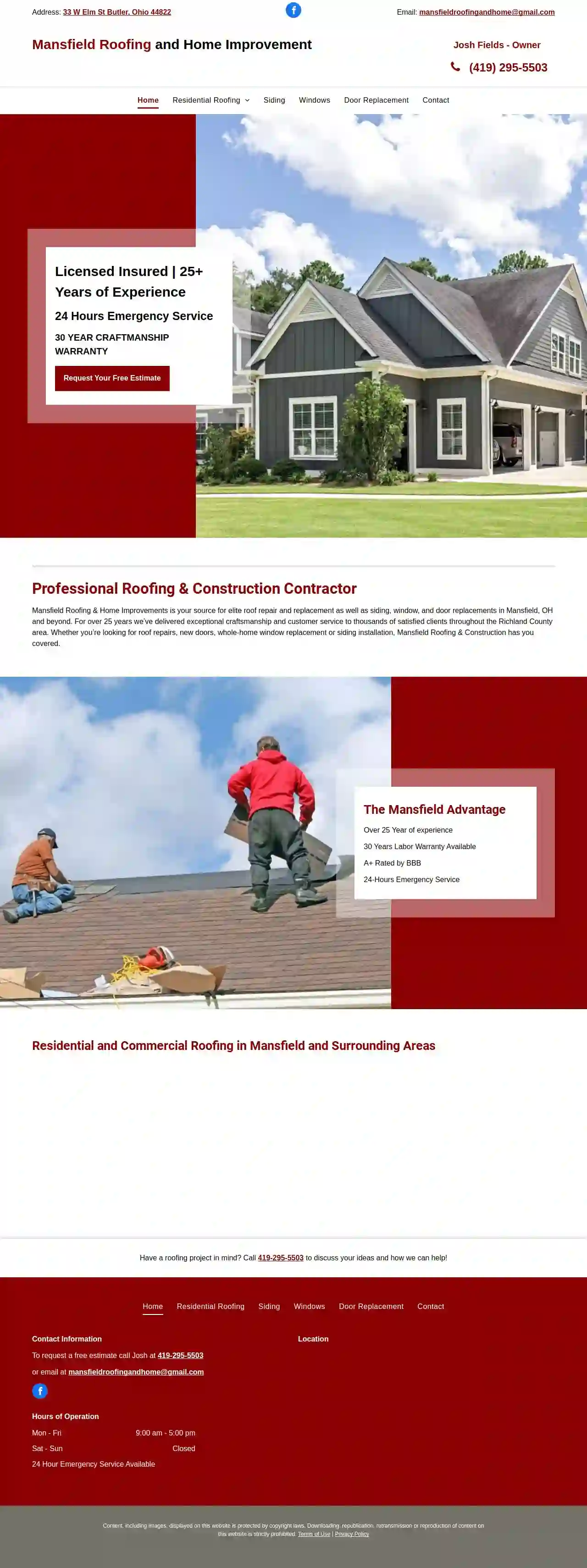 Mansfield Roofing and Home Improvements LLC