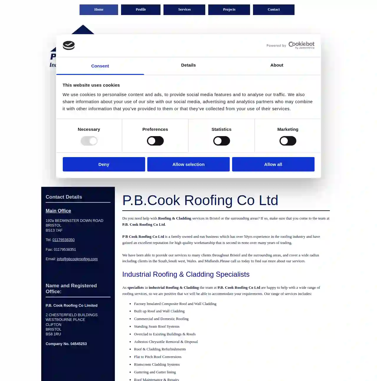 P.B. Cook Roofing Co Limited