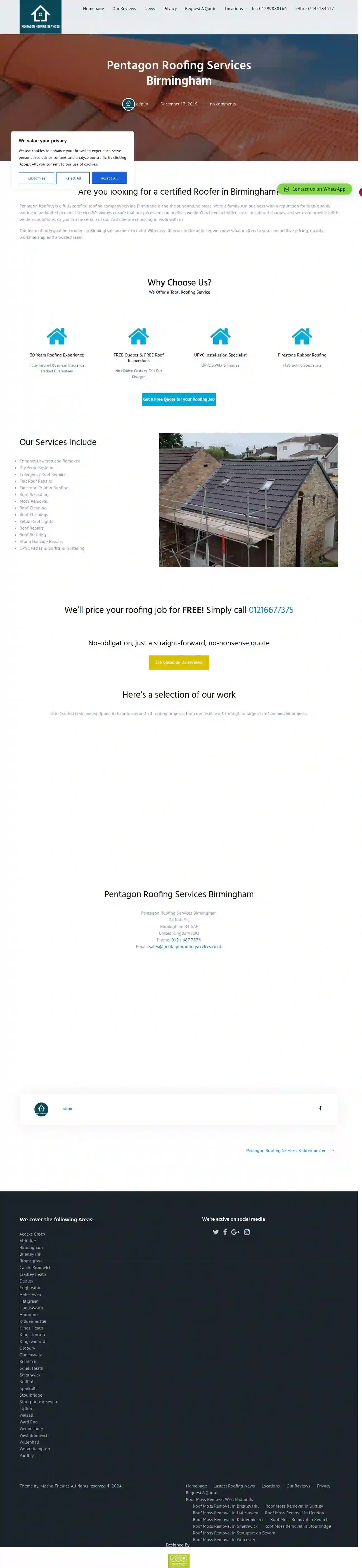 Pentagon Roofing Services Birmingham