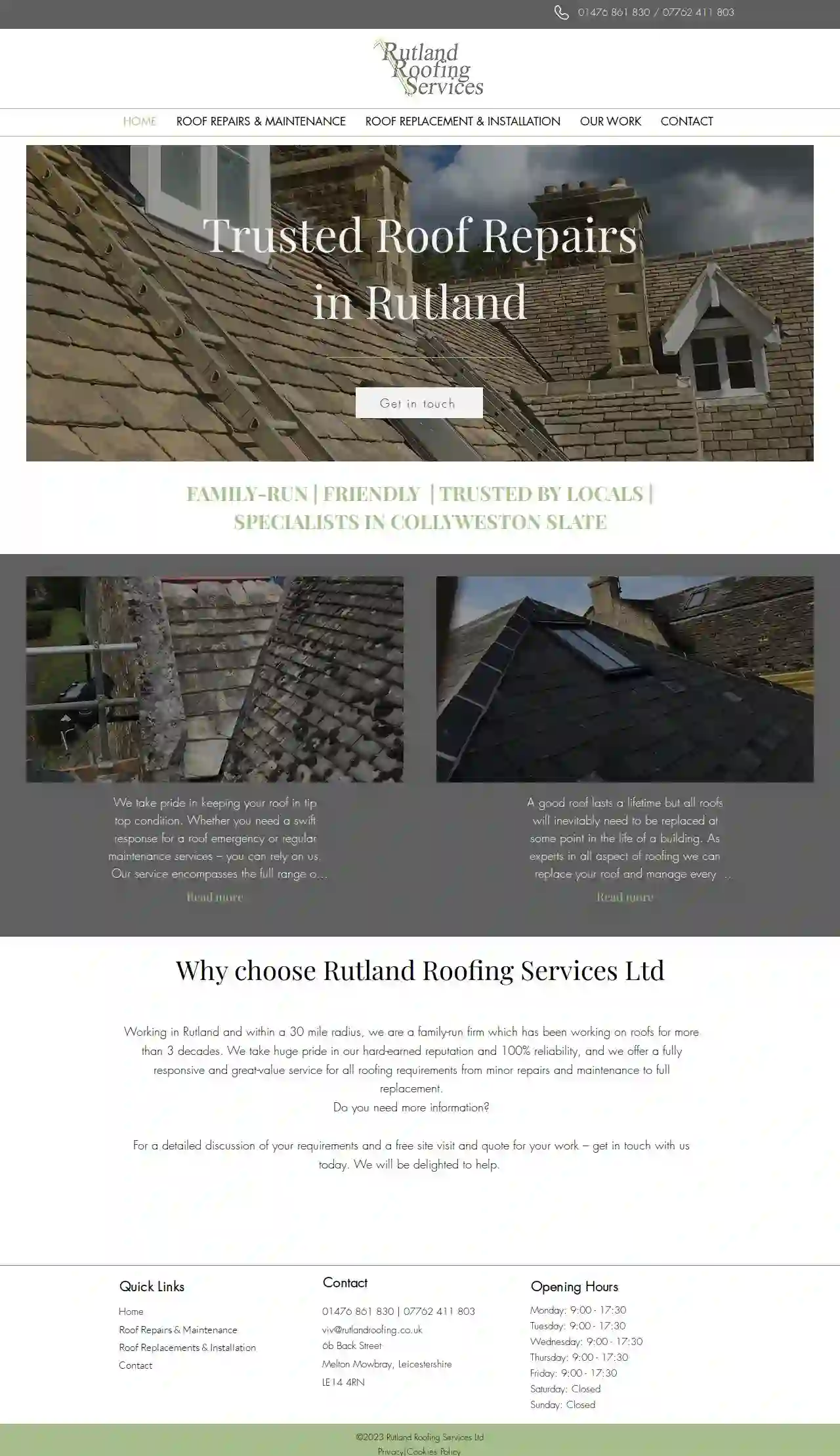 Rutland Roofing Services