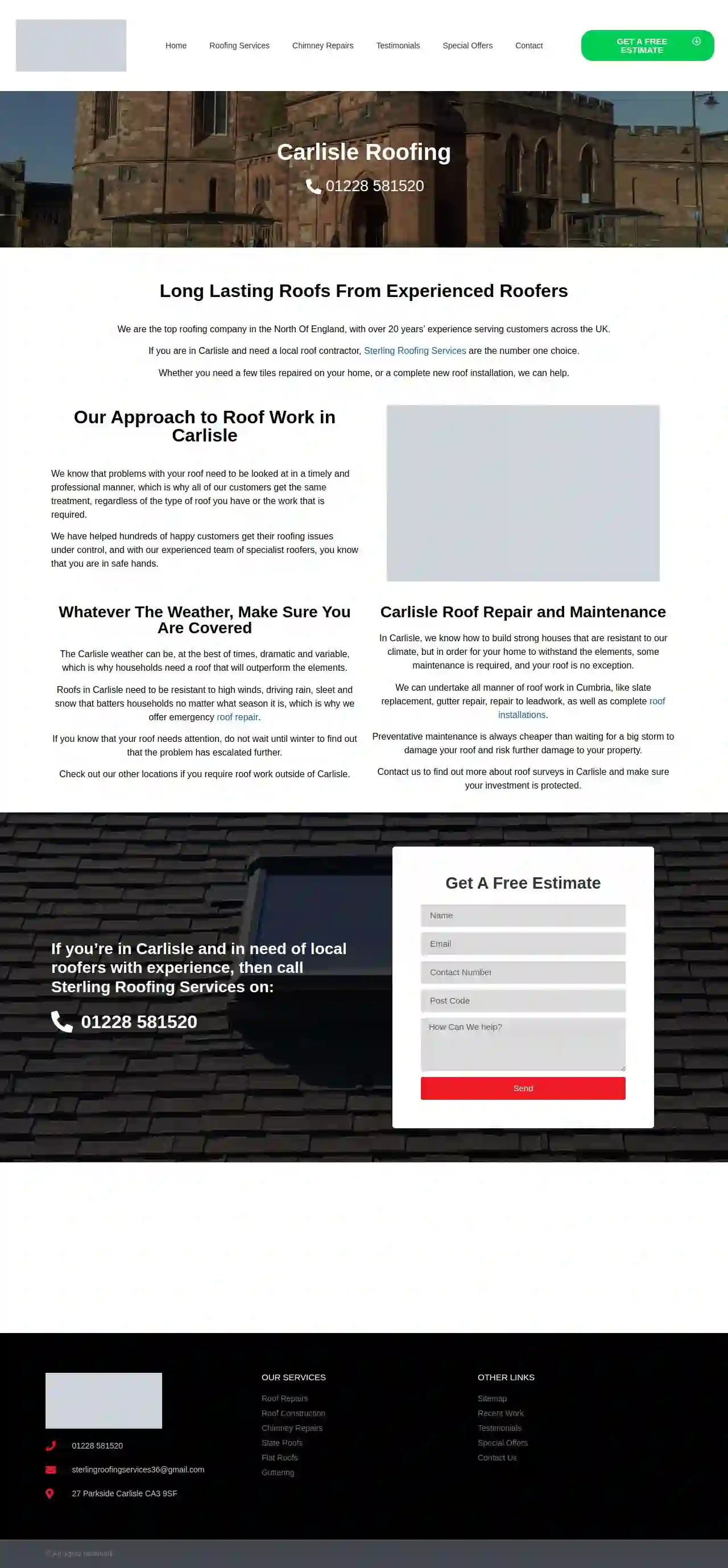 Sterling Roofing Services Carlisle - Roofer Carlisle