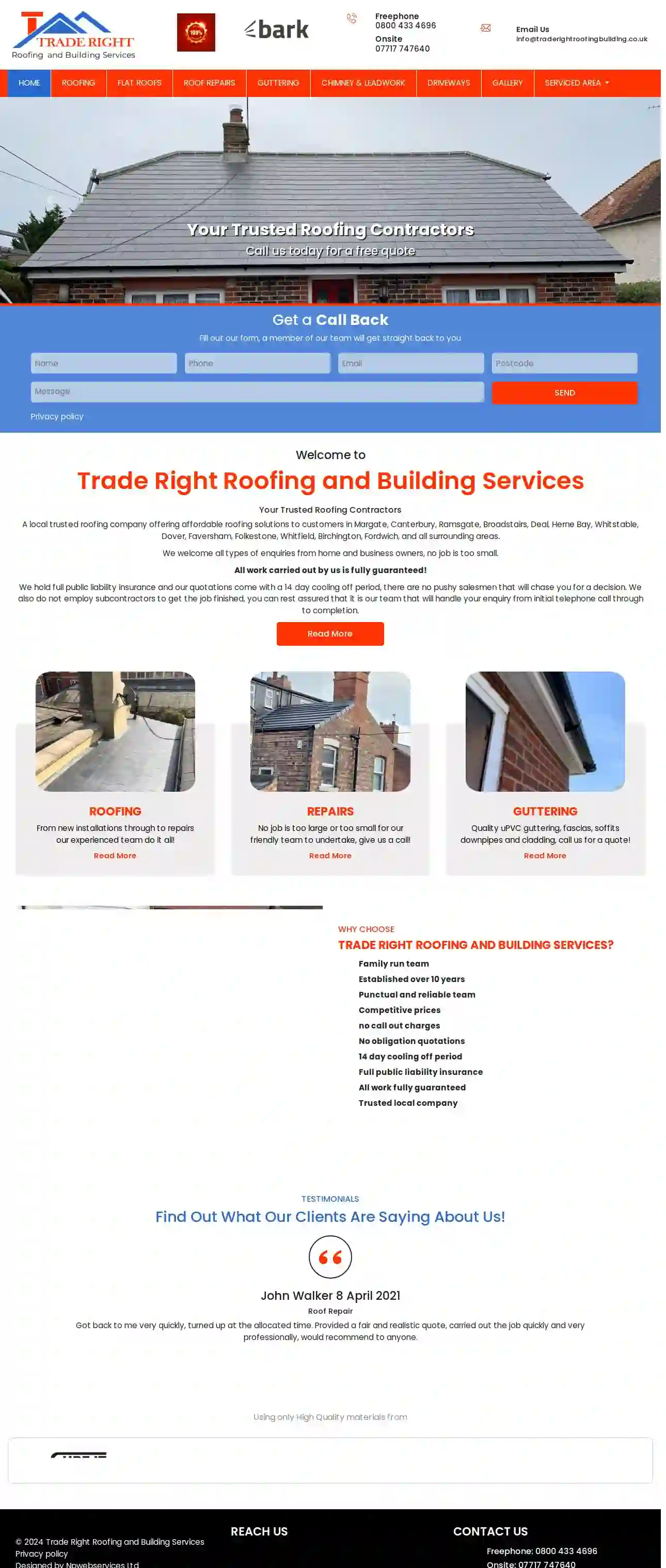 Trade right roofing and building